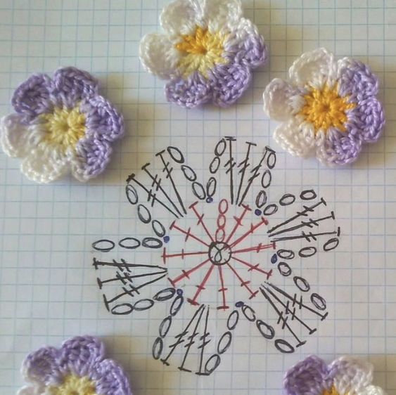 graphiques de fleurs au crochet faciles 12