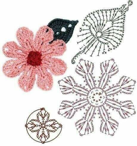 graphiques de fleurs au crochet faciles 7