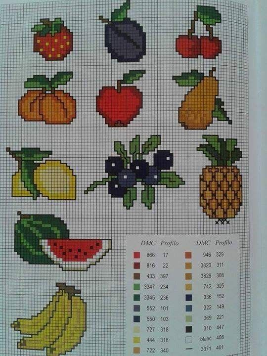 graphiques de fruits au point de croix 4