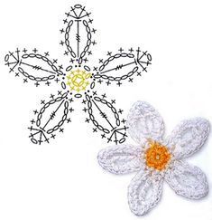 graphismes de boucles oreilles au crochet avec des fleurs 2