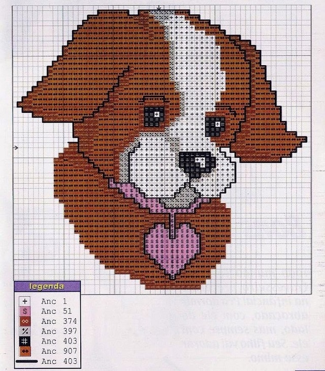 grilles de point de croix chiens 1