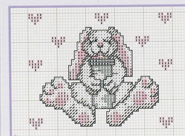 Grilles de point de croix lapin : motifs adorables et idées créatives pour broder autrement grilles de point de croix lapin 3