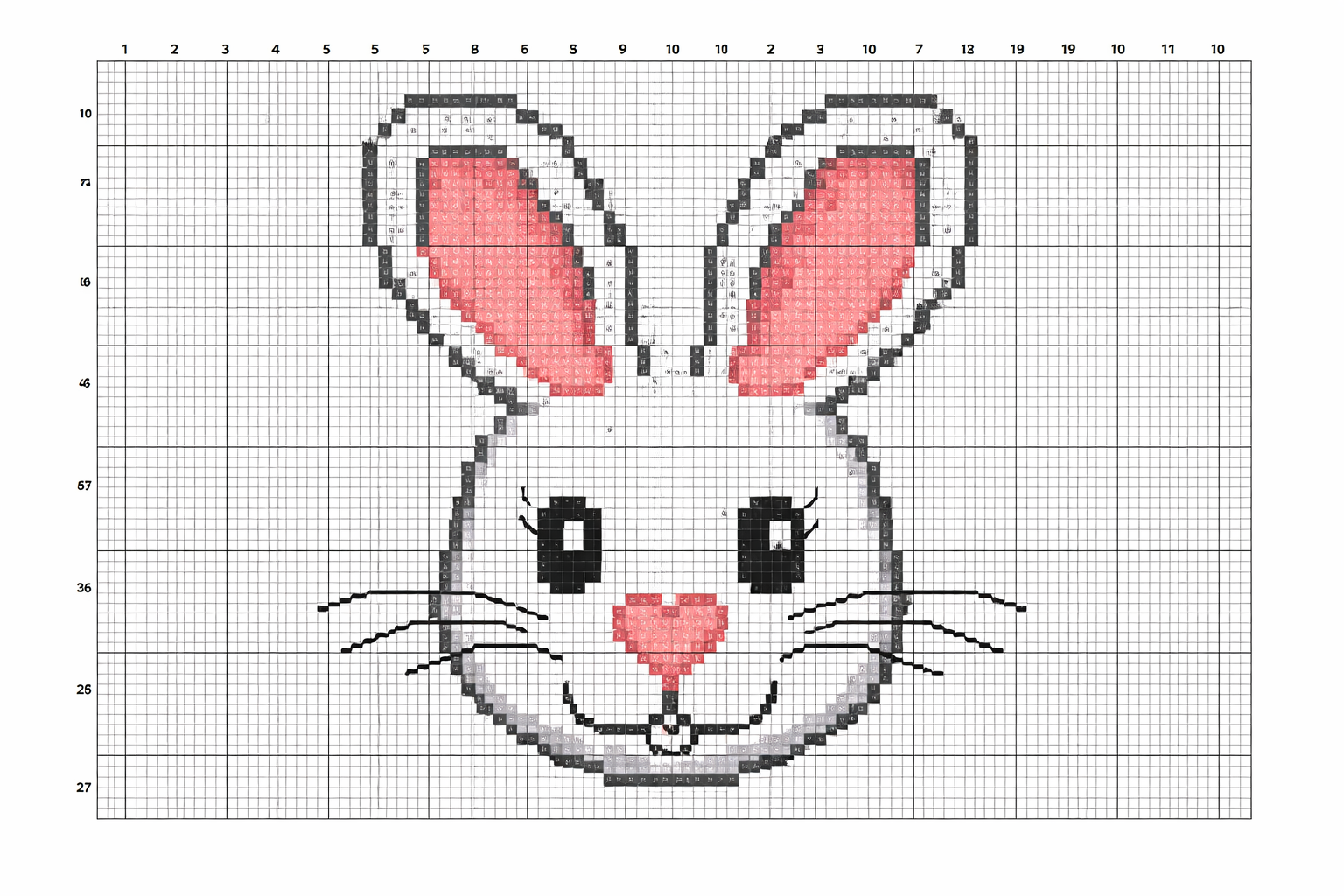 grilles de point de croix lapin