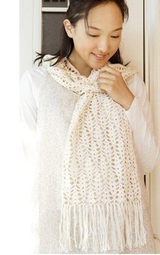 grilles echarpes ajourees au crochet 2