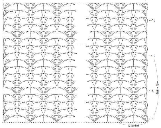 grilles echarpes ajourees au crochet 3