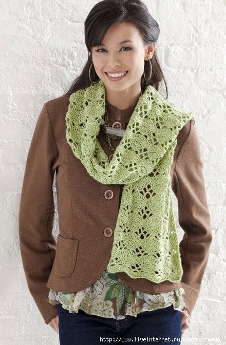 grilles echarpes ajourees au crochet 4