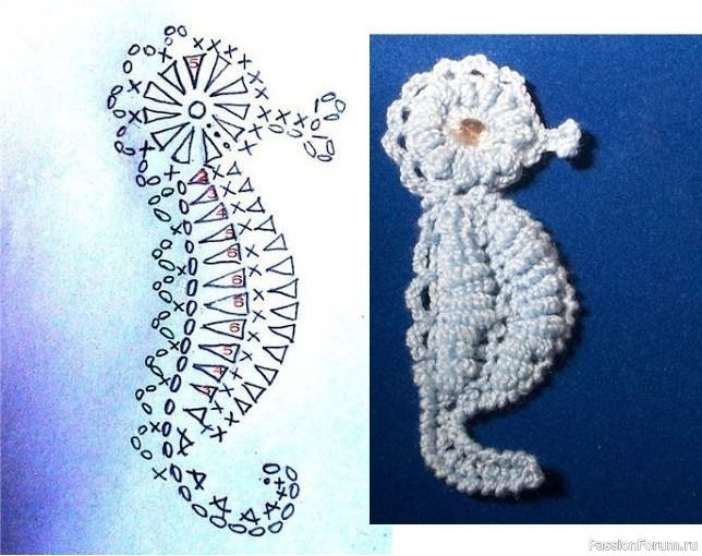 grilles hippocampes au crochet 1