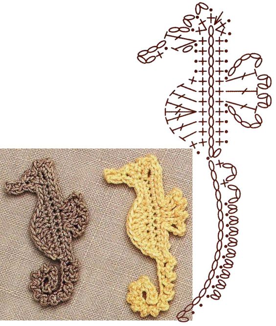 grilles hippocampes au crochet 2