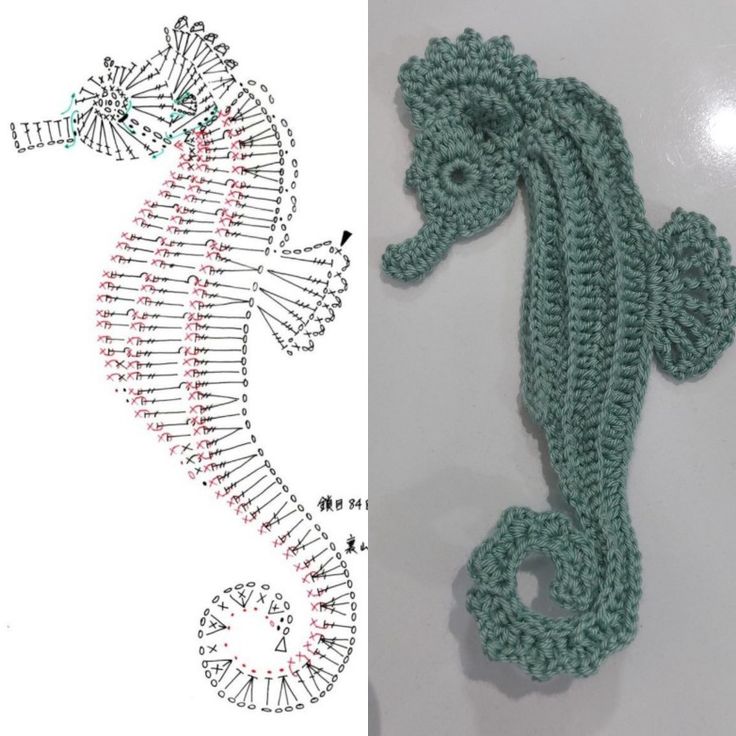 grilles hippocampes au crochet 5