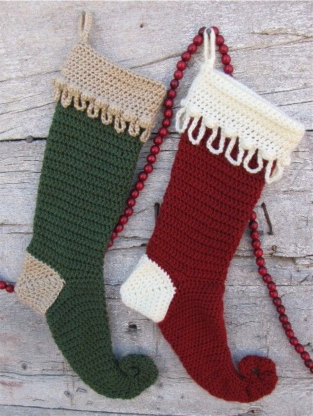 idees chaussettes crochet noel 10