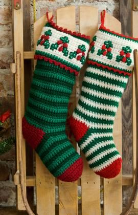 idees chaussettes crochet noel 2