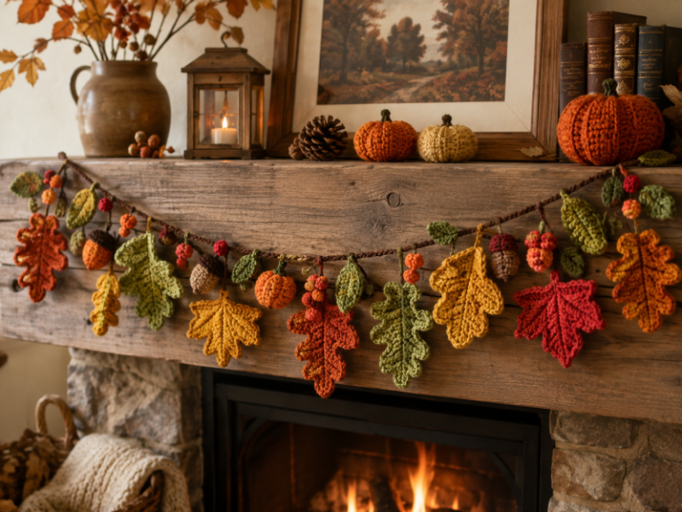 idees creatives de guirlandes automne au crochet