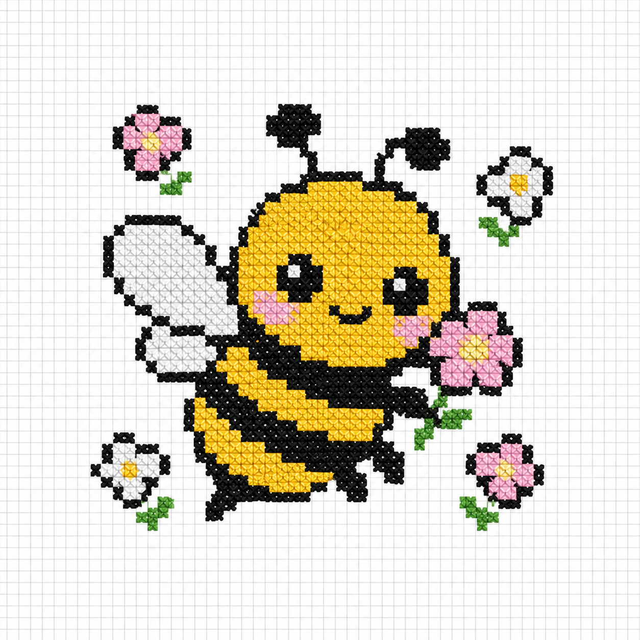 idees creatives de point de croix sur le theme des abeilles 4