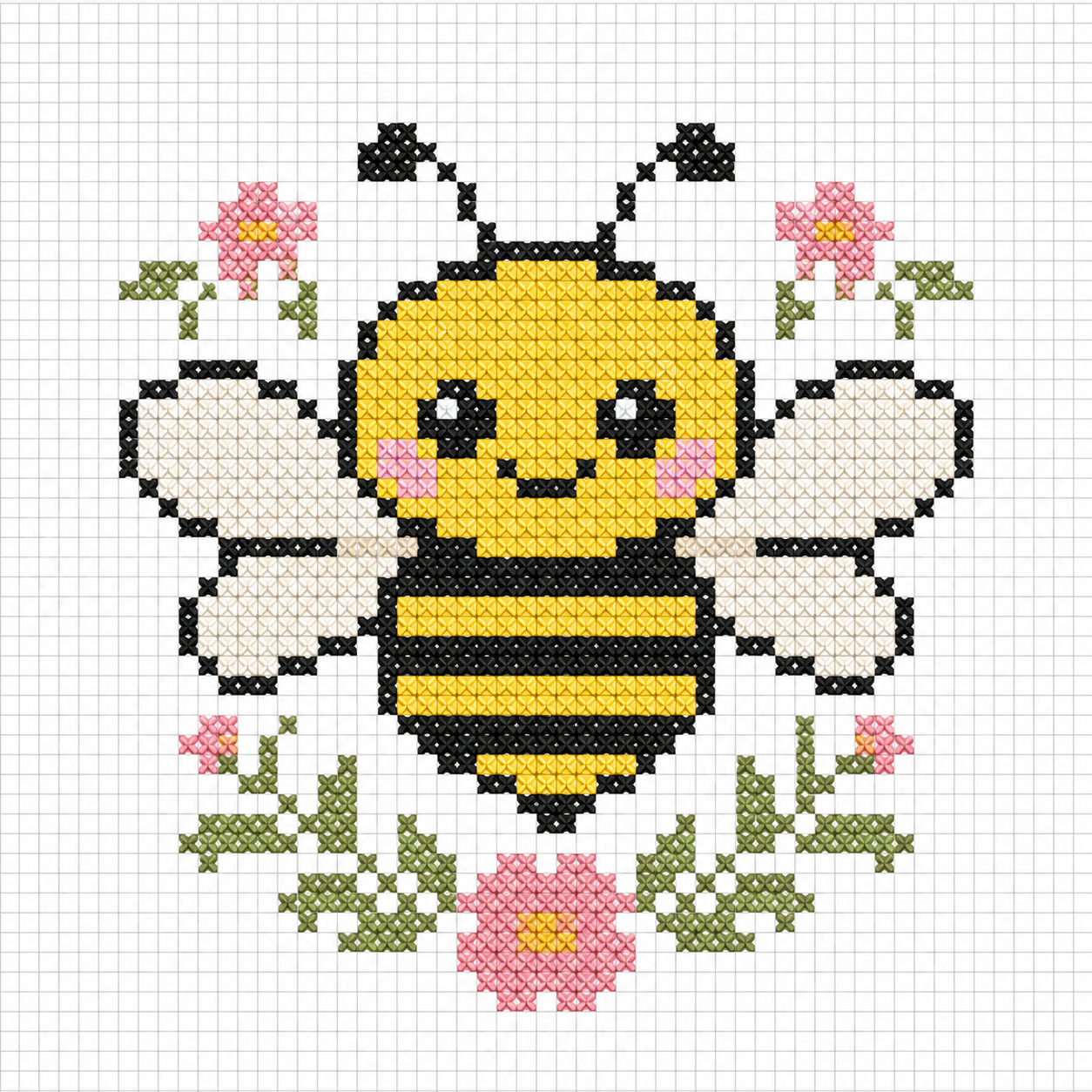idees creatives de point de croix sur le theme des abeilles 5