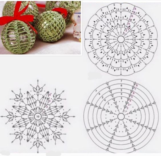 idees creatives pour des boules de noel au crochet 9