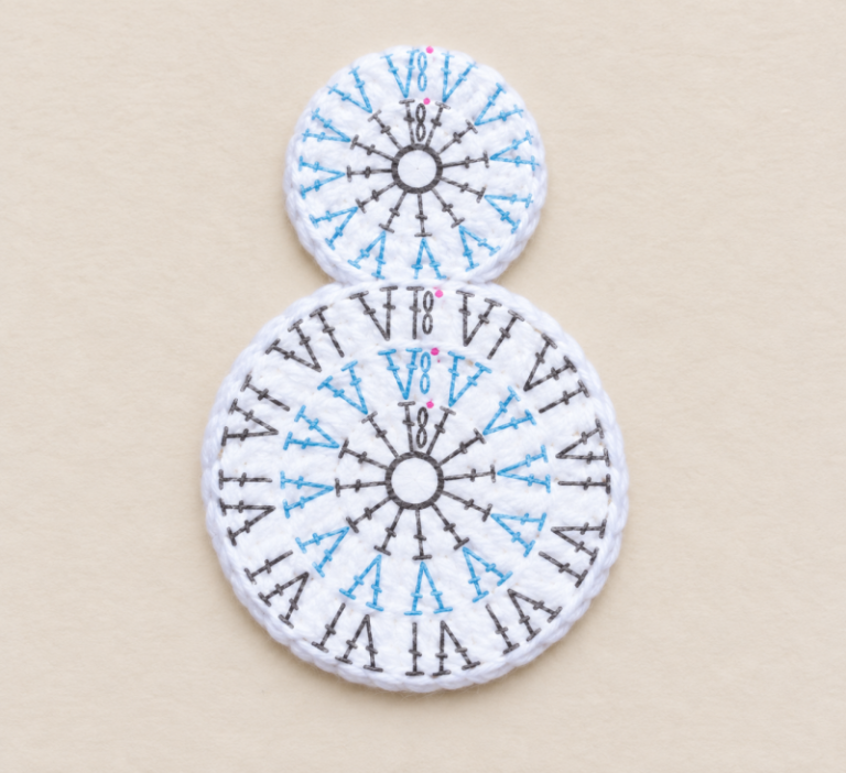 idees dappliques bonhomme de neige au crochet 4