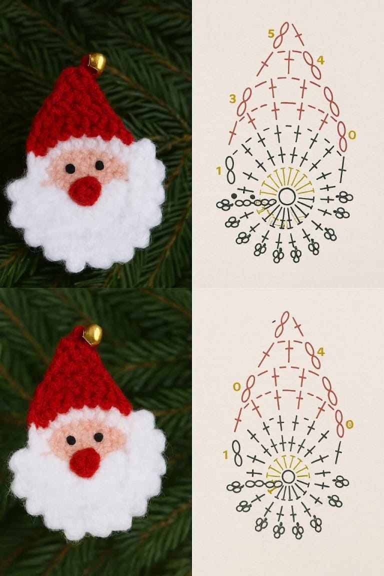 idees de boucles oreilles au crochet inspirees de noel 2
