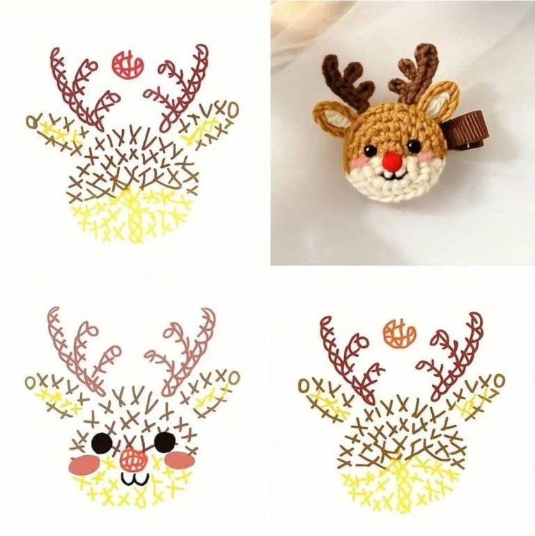 idees de boucles oreilles au crochet inspirees de noel 5