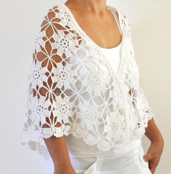 idees de chales de mariage au crochet elegants