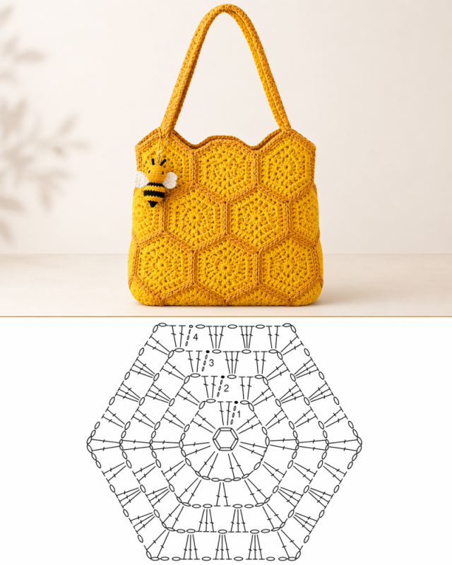 idees de crochet en nid abeille 3