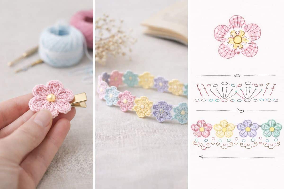 idees de jolis accessoires pour cheveux au crochet 4