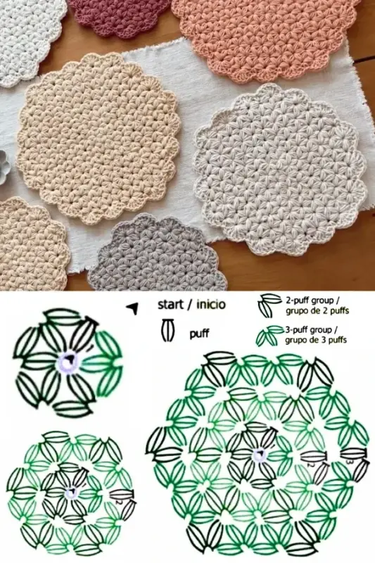 idees de jolis dessous de plat au crochet 6