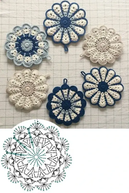 idees de jolis dessous de plat au crochet 8