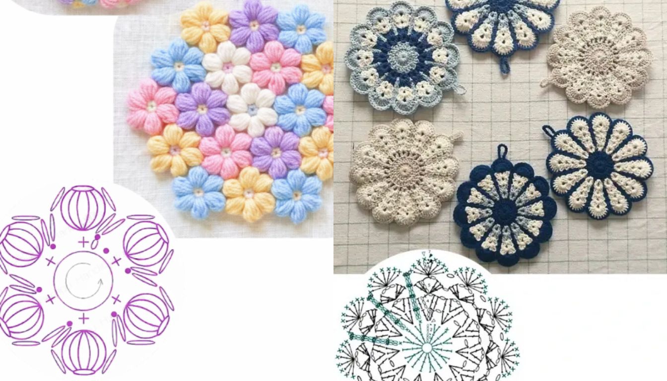 idees de jolis dessous de plat au crochet
