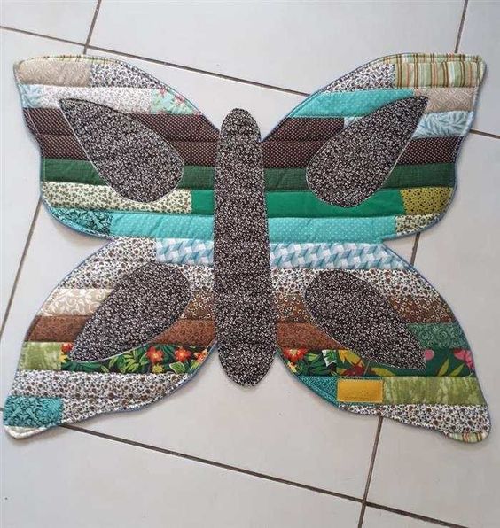 idees de tapis papillon chutes de tissu 3