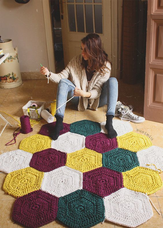idees hexagone crochet 4