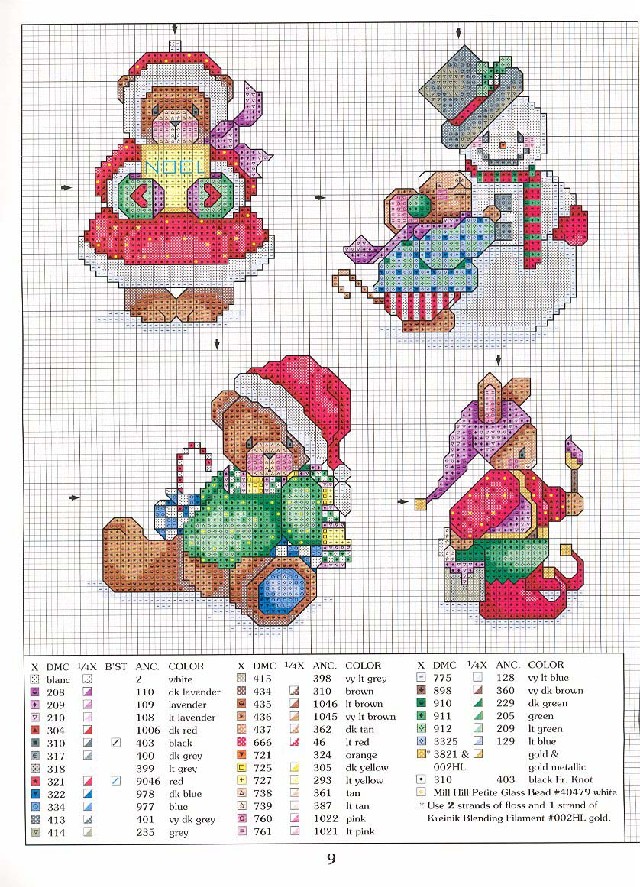 idees mignonnes de point de croix pour noel 6