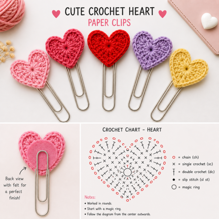 Idées mignonnes de trombones au crochet : Mini créations adorables idees mignonnes de trombones au crochet 8