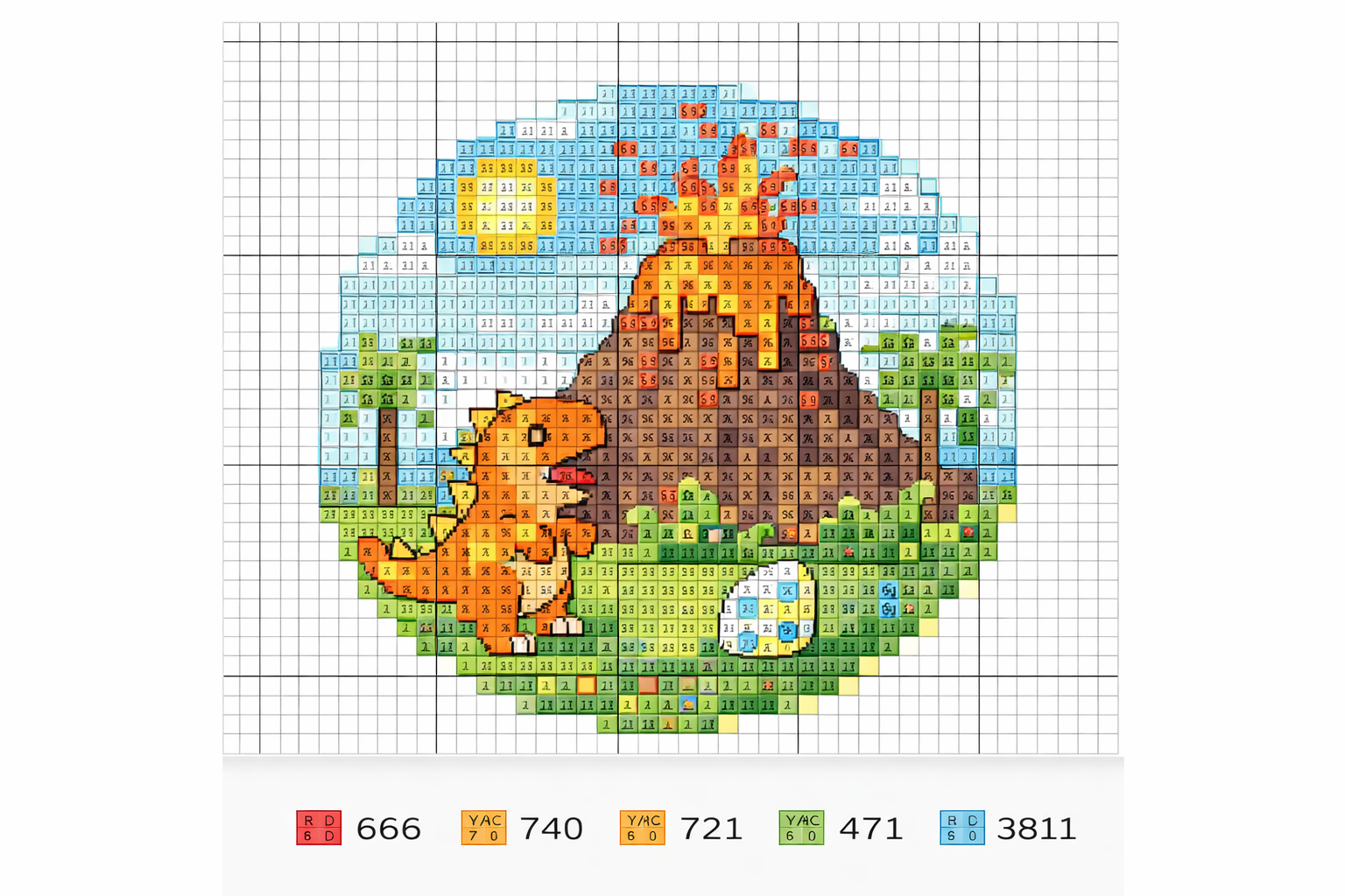 idees point de croix dinosaure 2