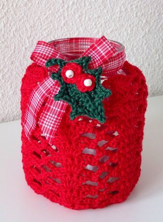 idees pour decorer des pots au crochet 10