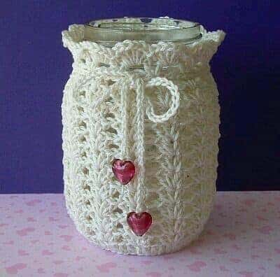 idees pour decorer des pots au crochet