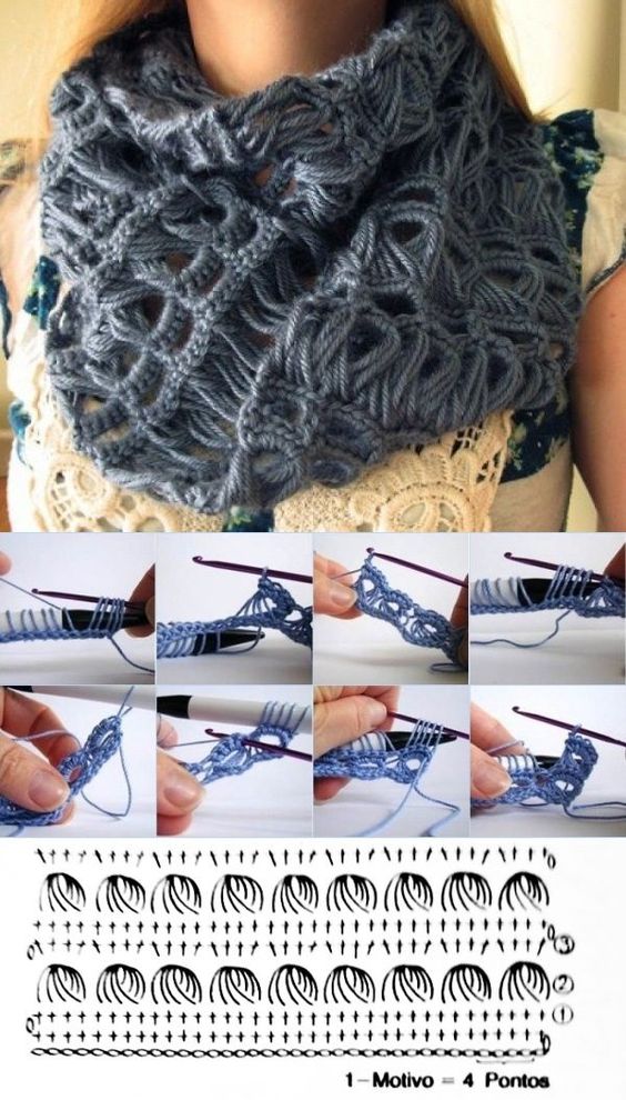 magnifiques grilles echarpes au crochet 1