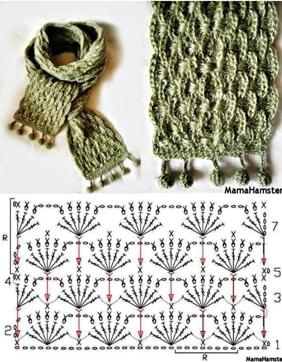 magnifiques grilles echarpes au crochet 2