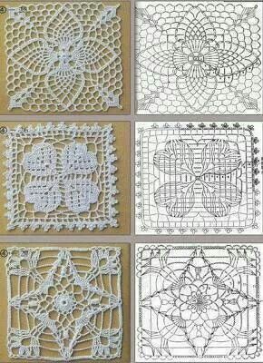 magnifiques nappes a crochet carreaux 3