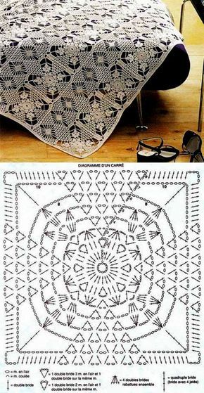 magnifiques nappes a crochet carreaux 4