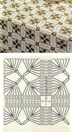 magnifiques nappes a crochet carreaux 9