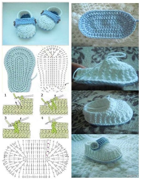 meilleures pantoufles au crochet avec motifs 6