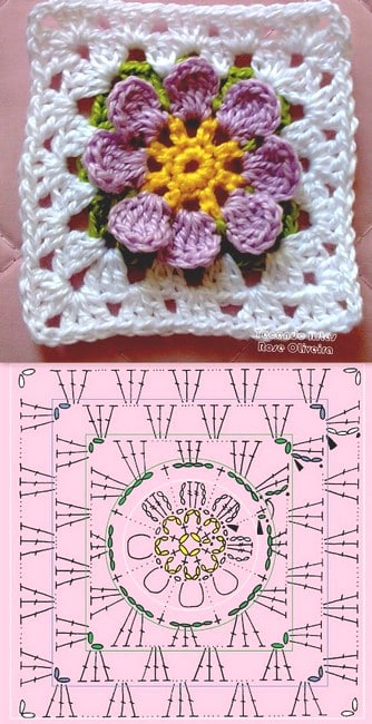 meilleurs carres granny au crochet avec graphiques 3