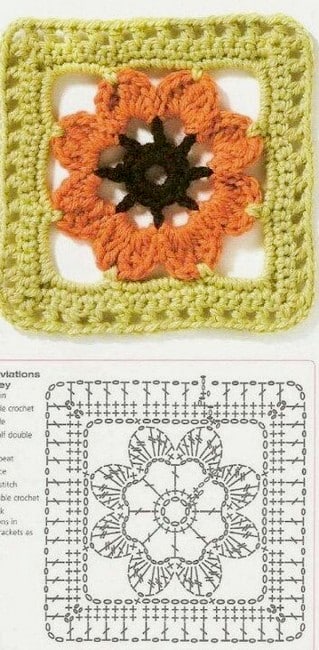 meilleurs carres granny au crochet avec graphiques 4