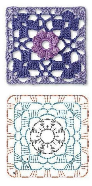 meilleurs carres granny au crochet avec graphiques 5