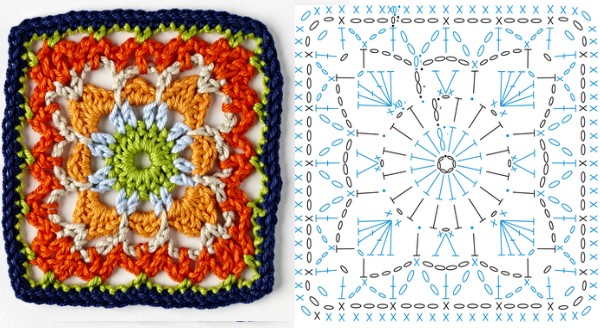meilleurs carres granny au crochet avec graphiques 6