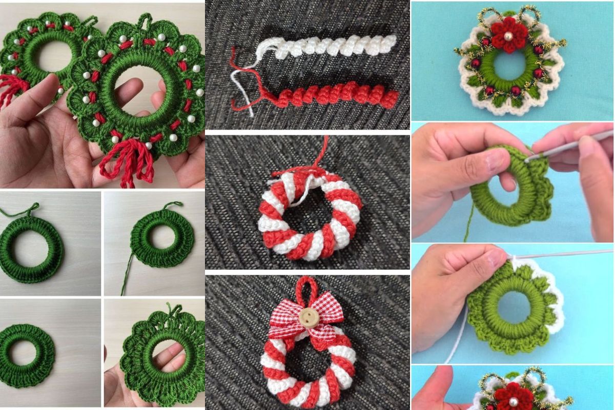 mini couronnes de noel au crochet 10