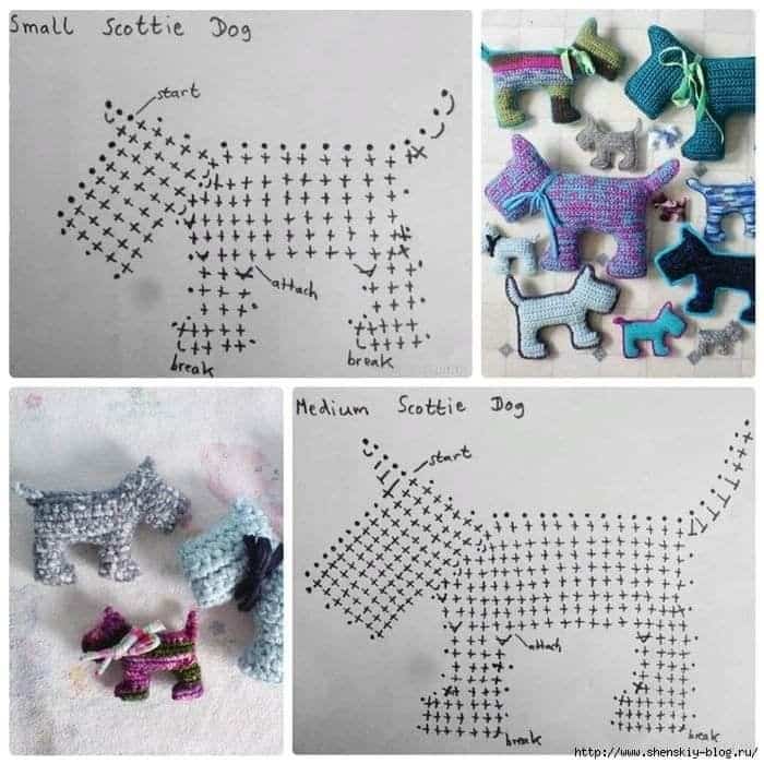 modele applique chien au crochet 1