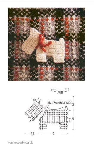 modele applique chien au crochet