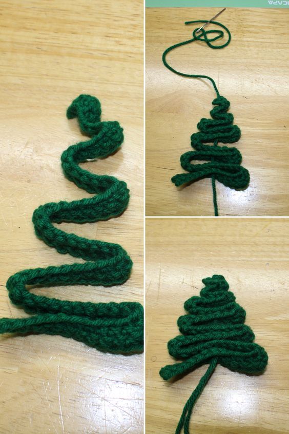 modele arbre de noel en ruban au crochet 1