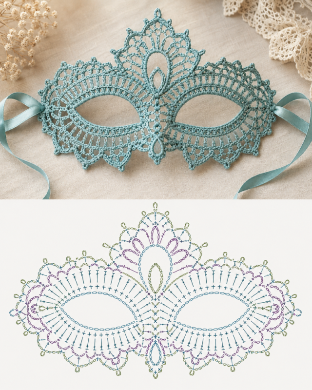 modele au crochet masque de carnaval 3